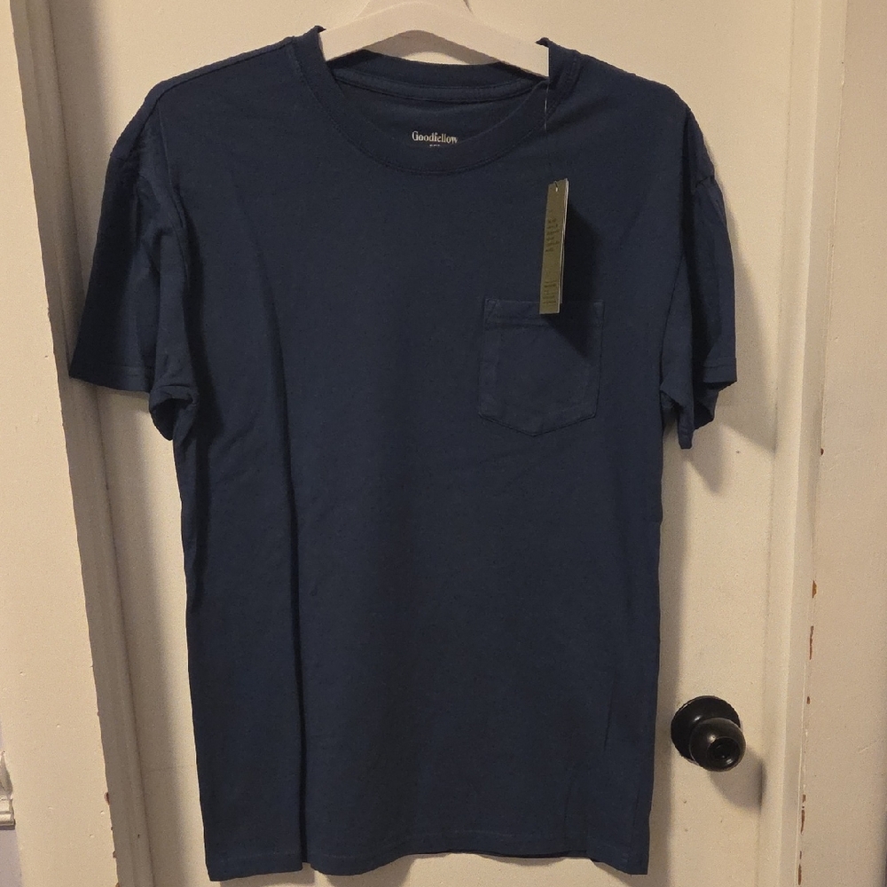Goodfellow & Co Men's One Pocket Tee Blue Size Small
